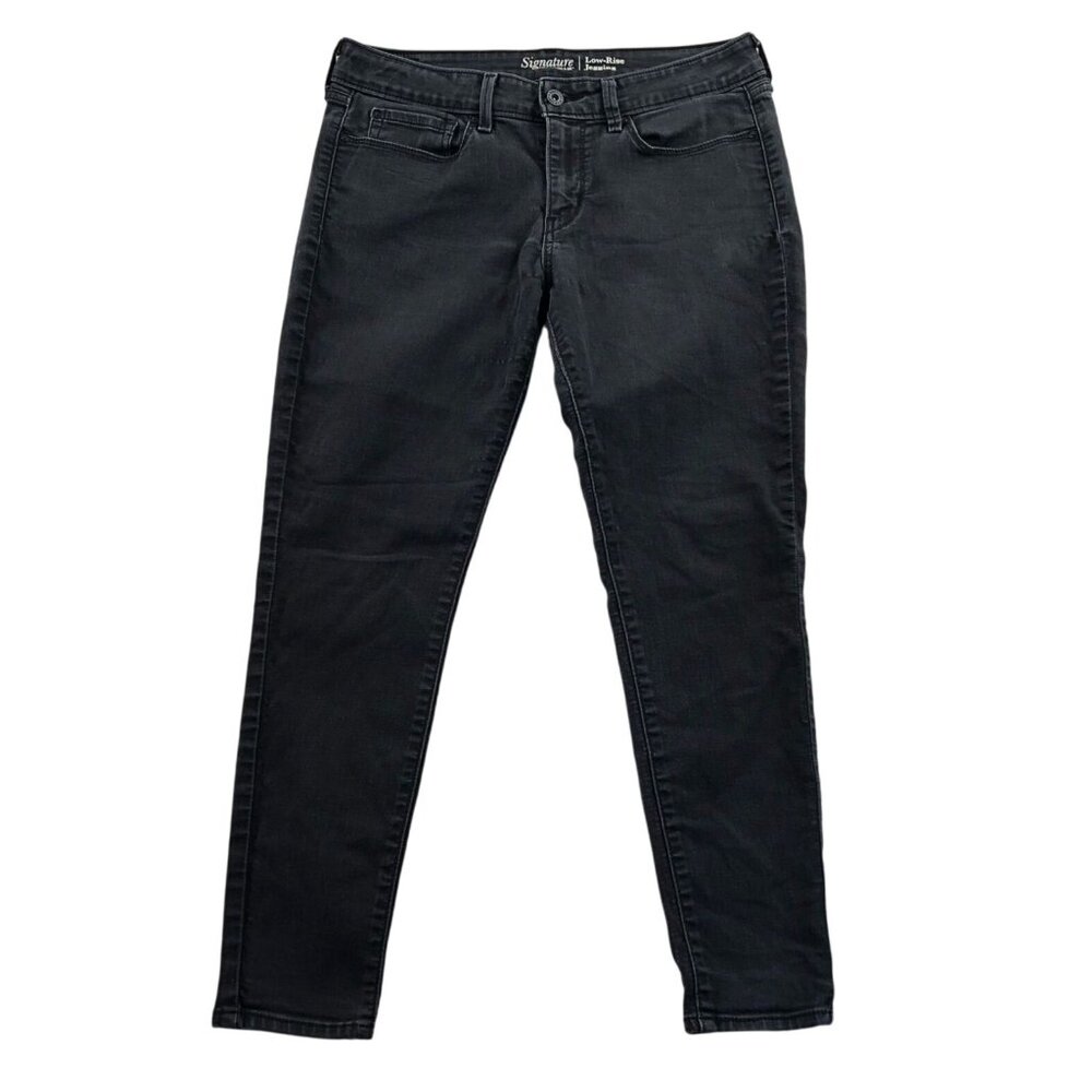 Levis Signature Womens Jeans Size 10S Low-Rise Jegging Skinny Leg Black Denim